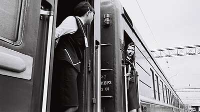 Russian train attendants