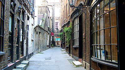 Down an alley off Charing Cross Road