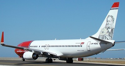 Is that Ibsen on the tail? Norwegian's fancy pants wings; photo by Valter Jacinto