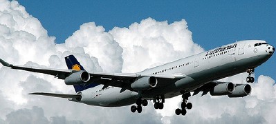 Lufthansa flies high. Lufthansa flies high; photo by caribb