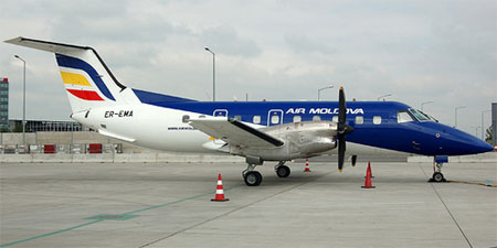 An Air Moldova plane. Photo by Ati977.