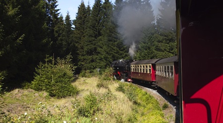 A steam engine chugging along the Harz rail network. All photos © hidden europe magazine