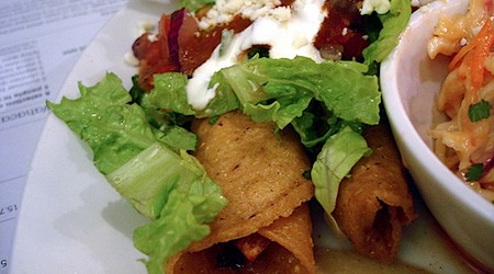 Wahaca spinach tacos, London