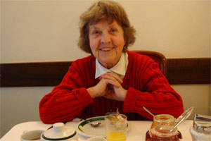 Sit down for tea and travel talk with our grandma.