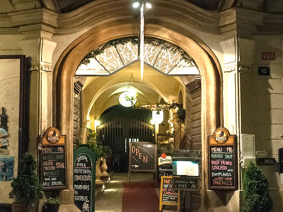 Prague restaurant menus
