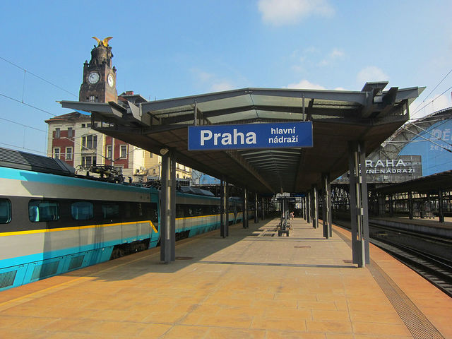 Prague hlavni nadrazi main train station