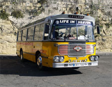 Bus in Malta Malta is noted for its fabulous old-fashioned buses.