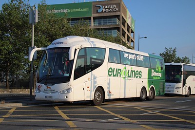 Eurolines bus in city